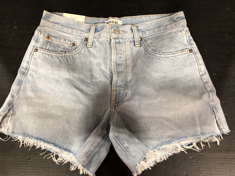Photo 1 of AGOLDE Parker Long Organic Cotton Denim Shorts- Size 28 (US 6)