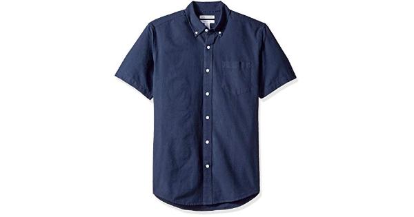 Photo 1 of Amazon Essentials Men's Regular-Fit Short-Sleeve Pocket Oxford Shirt XXL
