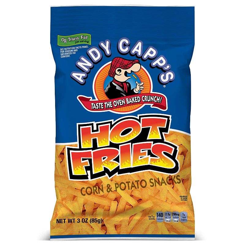 Photo 1 of (12 PACK) Andy Capp's Hot Fries, 3 oz (BEST BY 9/11/22)
