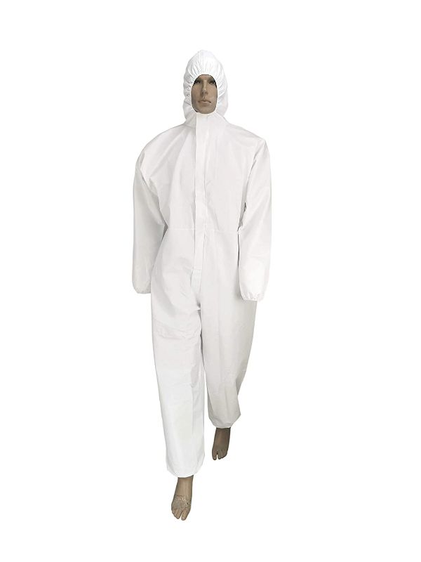 Photo 1 of (11 PACK) Disposable Isolation Coveralls Large