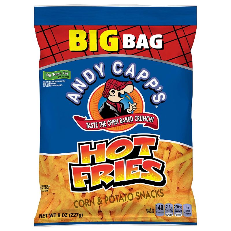 Photo 1 of (12 PACK) Andy Capp's Big Bag Hot Fries, 8 oz (BEST BY 9/11/22)
