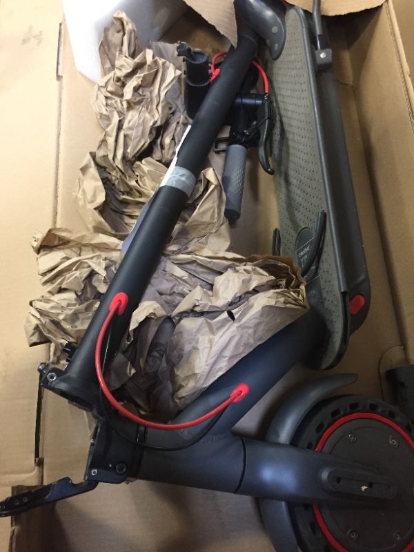 Photo 6 of AovoPro ES80 Electric Scooter - 8.5" Solid Tires,Up to 19 Miles Long-Range and 19 MPH Portable Folding Commuting Scooter for Adults with Double Braking System and App--SOLD FOR PARTS ONLY--
