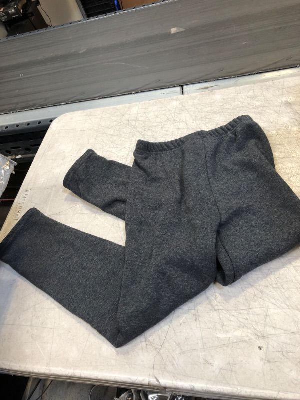 Photo 1 of HIAHIF 1 Pack Girls Fleece Lined Leggings Thick Winter Thermal Tights Soft and Warm Cotton Pants for Kids 7-8 Years Dark Grey