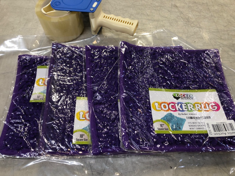 Photo 1 of 4 pack   of School Locker Interior 10"" Square Locker Fur Rug Carpet (Purple)