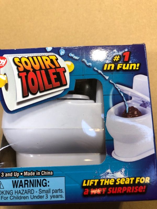 Photo 1 of ArtCreativity 4 Inch Squirt Toilet - Gag Gift for Kids and Adults with 3D Poo Emoticon - Lift Seat to Spray Water - Funny Water Squirting Prank Toy - Hilarious Prankster Joke Stuff for Boys and Girls