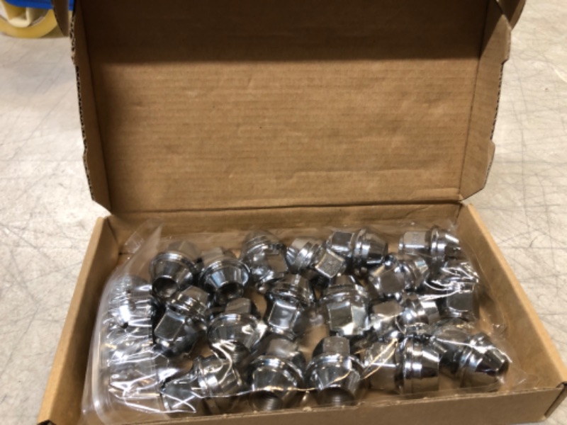 Photo 1 of 12x1.5mm Wheel Lug Nuts,3/4" 19mm Hex 1.25x0.9 in, One-Piece OEM Factory Style Lug Nuts Compatible with Ford Focus Fusion Escape Lincoln MKC MKZ Escape Factory Wheels(20pcs)