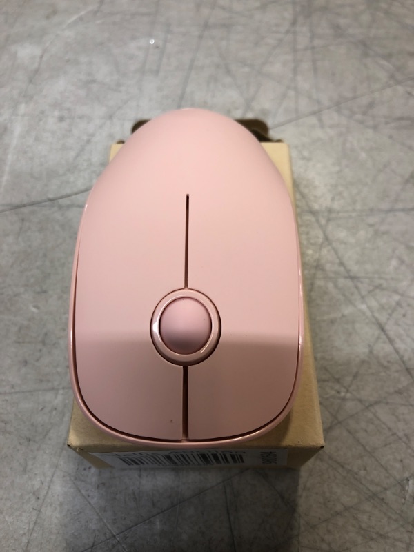 Photo 1 of RGB Wireless Mouse, Slim Rechargeable Wireless Mouse for Laptop, 2.4G Portable USB Cordless Computer Mouse with Simplified 3 Buttons, Adjustable DPI for Notebook, Mac, PC, Laptop, Chromebook PINK