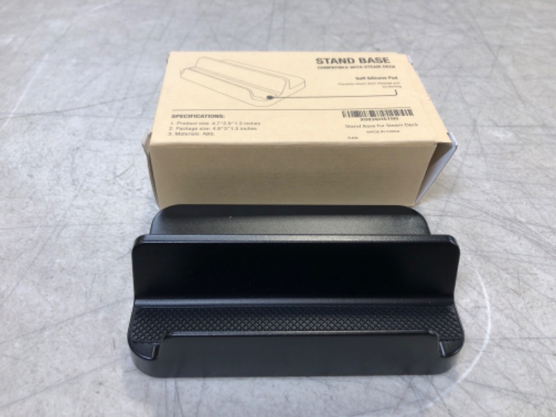 Photo 1 of KUNSLUCK Stand Base for Valve Steam Deck 2021, Steam Deck Dock with Anti-Slip Silicone Pad (Black)
