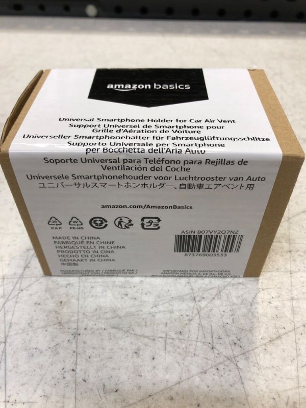 Photo 1 of Amazon Basics Universal Smartphone Holder for Car Air Vent