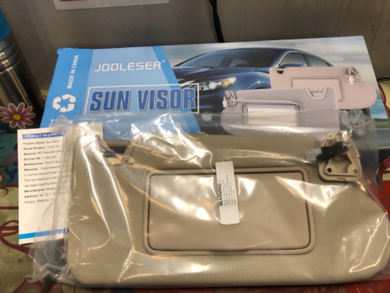 Photo 1 of JOOLESER Right Passenger Side Sun Visor Compatible with Nissan Altima 2013 2014 2015 2016 2017 2018 Without Sunroof, with Mirror and Light, Replacement # 96400-3TA2A, Beige Beige Right Passenger Side
