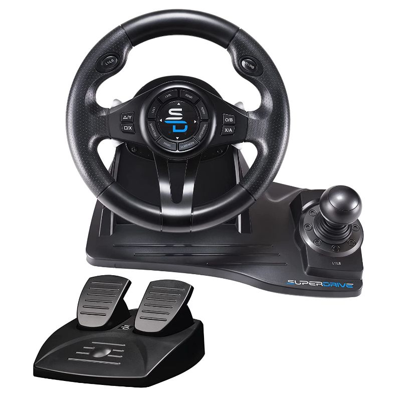 Photo 1 of Superdrive - GS550 steering racing wheel with pedals, paddles, shifter and vibration for Xbox Serie X/S, PS4, Xbox One, PC, PS3 (programmable for all games)
