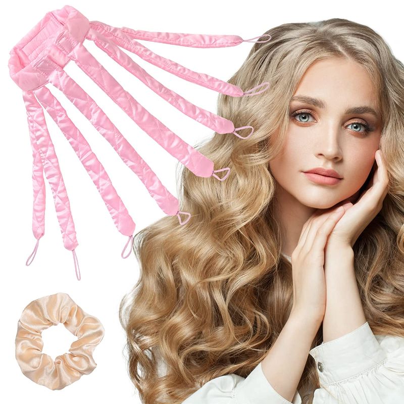 Photo 1 of Miniluck Heatless Hair Curler-,Upgraded Lengthen Design,Heatless Curling Rod Headband,Heatless Curlers,Octopus Hair Curlers,Hair Rollers for Long Hair...
