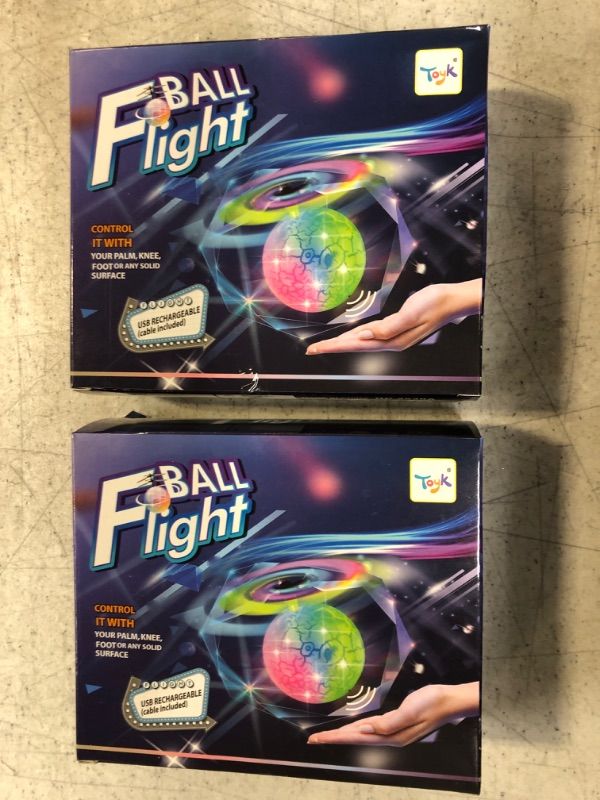 Photo 1 of Flying Toy Ball Infrared Induction RC Flying Toy Built-in LED Light Disco Helicopter Shining Colorful Flying Drone Indoor and Outdoor Games Toys for 3 4 5 6 7 8 9 10 Year Old Boys and Girls (2 PACK)