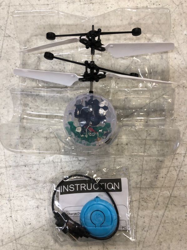Photo 1 of Flying Toy Ball Infrared Induction RC Flying Toy Built-in LED Light Disco Helicopter Shining Colorful Flying Drone Indoor and Outdoor Games Toys for 3 4 5 6 7 8 9 10 Year Old Boys and Girls  (2 PACK)