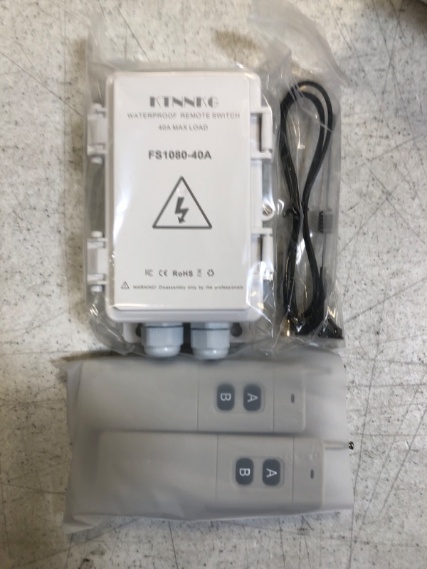 Photo 3 of KTNNKG Outdoor DC10-80V Weatherproof Remote Power Switch for Pool Pump and Dust Collector,40amps Max Load(DC 10-80V)
