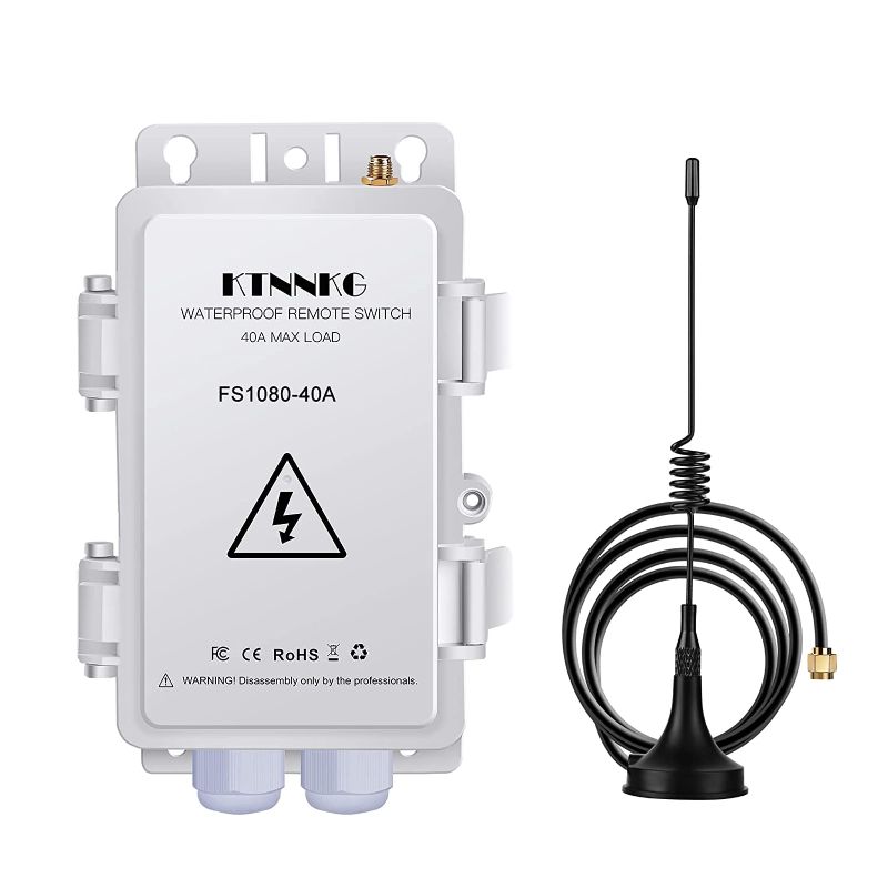 Photo 1 of KTNNKG Outdoor DC10-80V Weatherproof Remote Power Switch for Pool Pump and Dust Collector,40amps Max Load(DC 10-80V)
