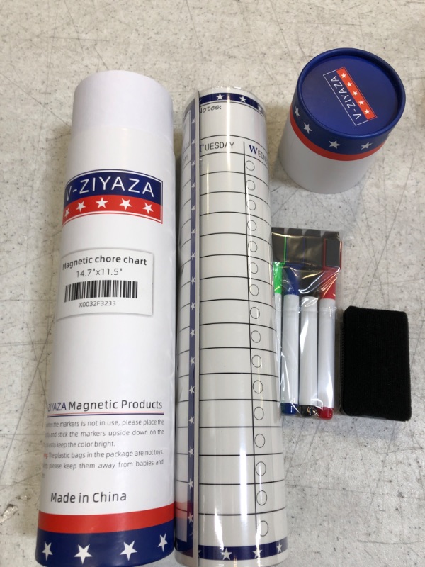 Photo 1 of Chore Chart for Kids Multiple Kids Chore Board for Teenagers 14.7x11.5 inch with 1 Magnet Eraser and 4 Magnet fine tip Markers Family Command Center chore14.7x11.5