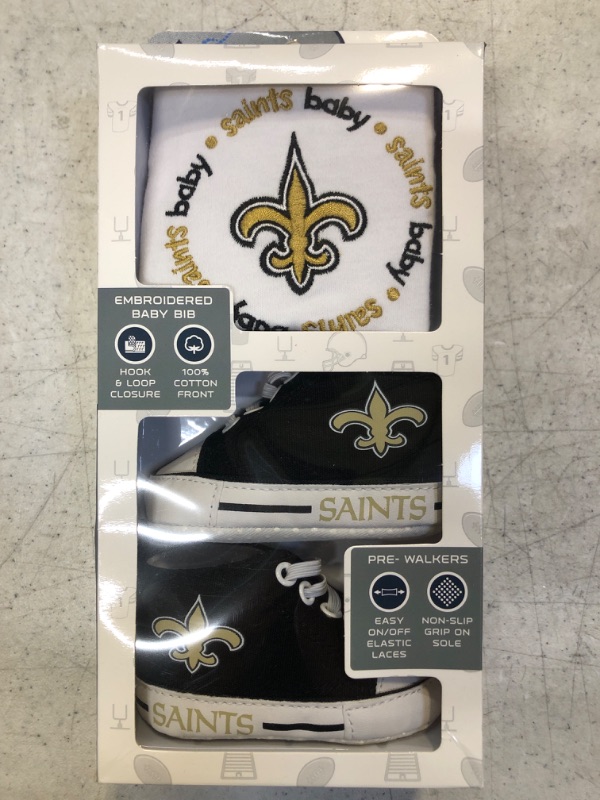 Photo 2 of BabyFanatic 2 Piece Unisex Gift Set - NFL New Orleans Saints - Officially Licensed Baby Apparel

