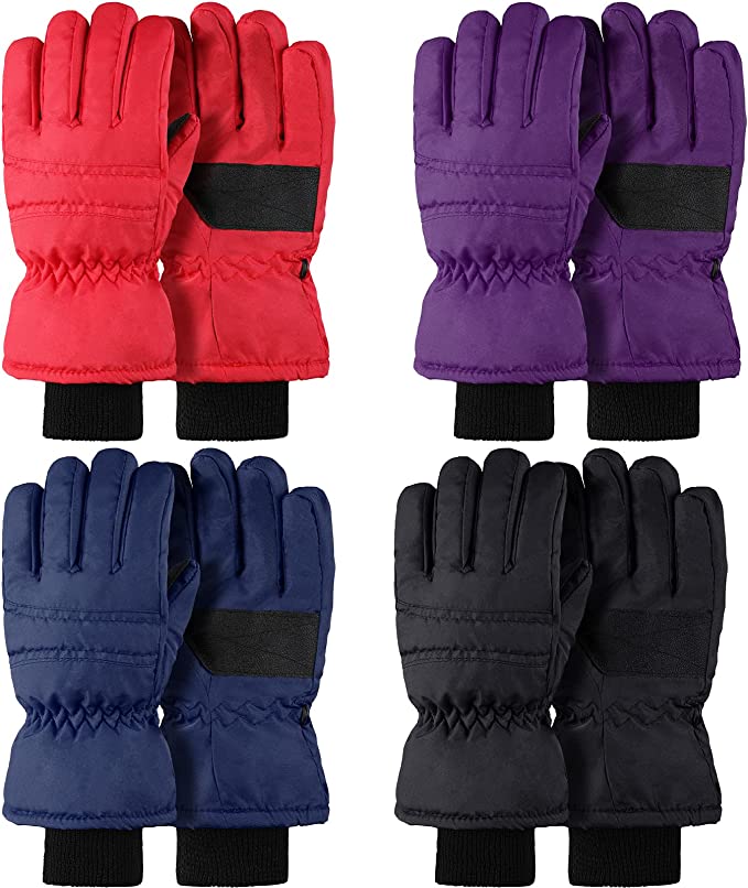 Photo 1 of 4 Pairs Kids Winter Ski Gloves Waterproof Snow Mittens Toddler Warm Full Finger Snow Gloves for Outdoor Activities
USE PHOTO AS REFERENCE. COLORS VARY