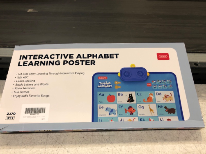 Photo 1 of beiens Interactive Learning & Education Toys, ABC 123 Electronic Talking Poster Alphabet Wall Chart for Toddler Kids 2 3 4 5 Year Old Girls Boys Birthday Gifts, Preschool Learning Activities