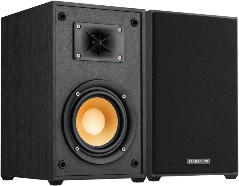 Photo 1 of Starfavor 5.25” Passive Bookshelf Speakers Pair, 2-Way Home Stereo Speakers 50 watts RMS, 100 watts Peak Power, 5 inch Wired Audio Speakers for Home Theater -P5
