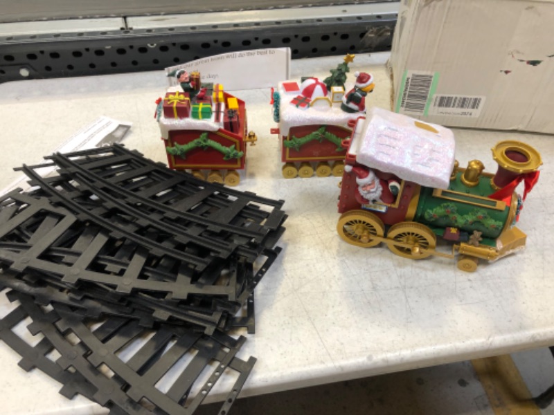 Photo 2 of Christmas Train Set for Under The Tree with Music and Lights, 54" Diameter Round Tracks and X-Large Trains
