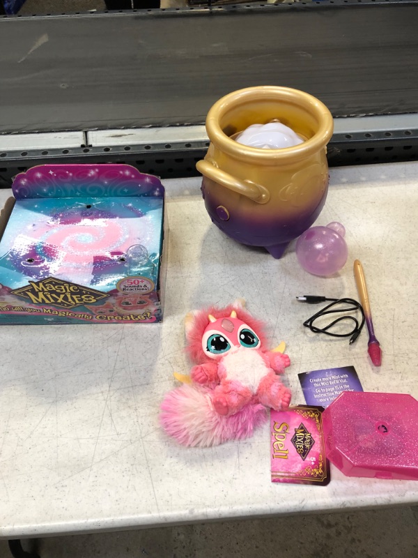 Photo 2 of Magic Mixies Magical Misting Cauldron Interactive Pink Plush Toy