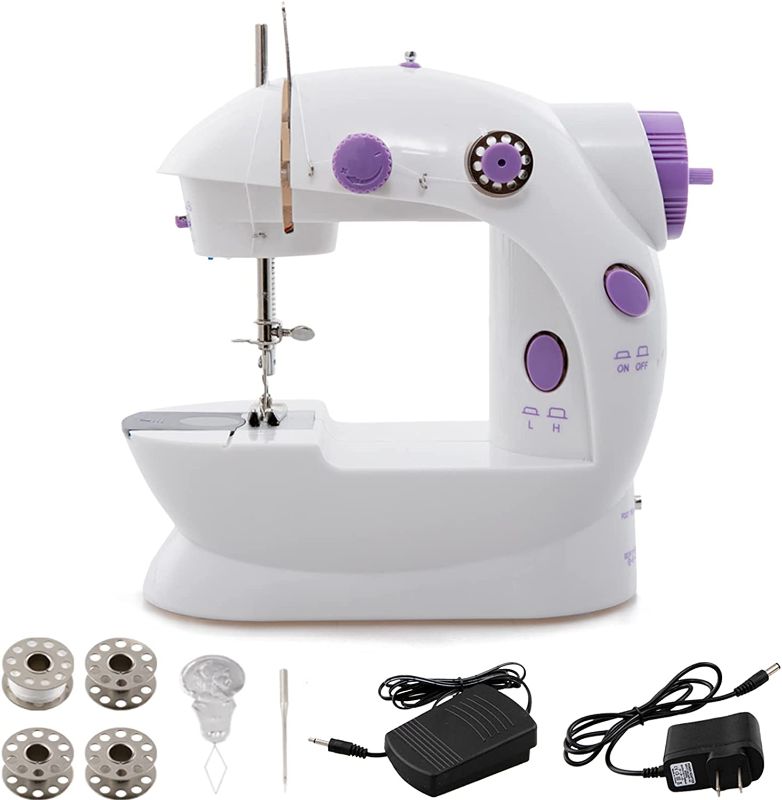 Photo 1 of Mini Sewing Machine, Portable Sewing Machine for Beginners Adult, Electric Crafting Speed Crafting Mending Machine Electric Overlock Sewing Machines for...
