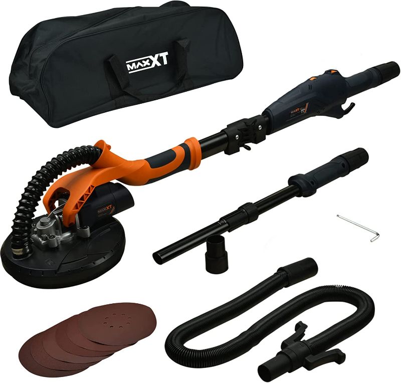 Photo 1 of Drywall Sander with Carrying Bag by Maxxt-tech Canada; 6pcs 9" Sanding Disc; Telescopic; Infinitely Variable Speed; 13FT Dust Hose
