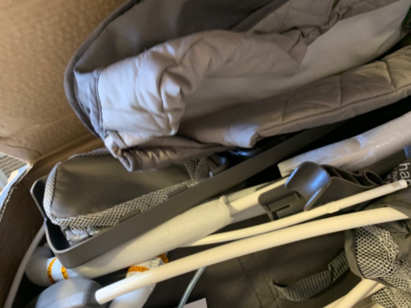 Photo 1 of Graco Pack 'n Play Playard Snuggle Suite LX, Abbington W/ Removable Bouncer Abbington --- Box Packaging Damaged, Moderate Use, Scratches and Scuffs on Item as Shown in Pictures, Missing Parts
