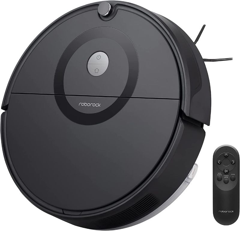 Photo 1 of Roborock E5 Mop Robot Vacuum and Mop, Self-Charging Robotic Vacuum Cleaner, 2500Pa Strong Suction, Wi-Fi Connected, APP Control, Compatible with Alexa, Ideal for Pet Hair, Carpets (Black)
