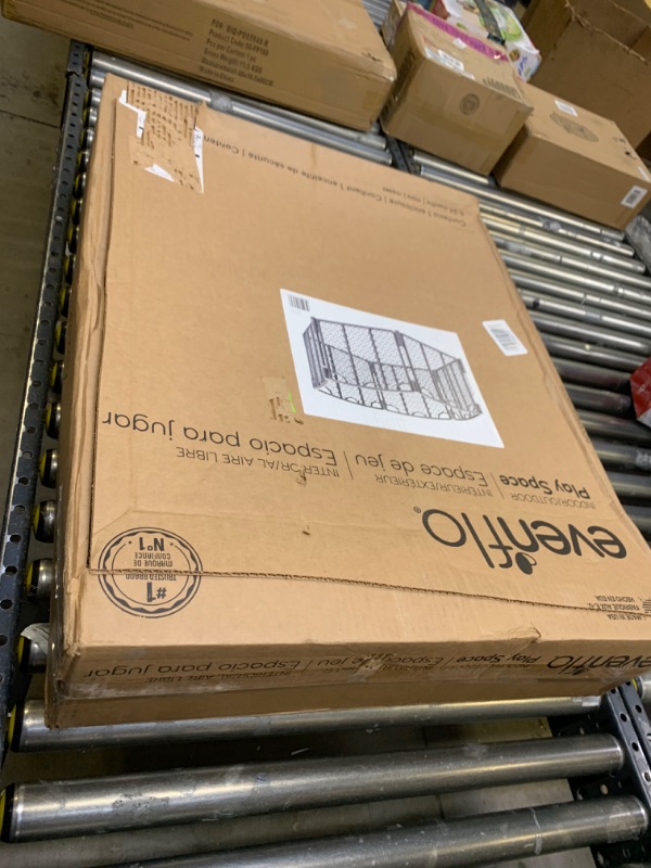 Photo 1 of Evenflo Versatile Play Space (Cool Gray) --- Box Packaging Damaged, Moderate Use, Scratches and Scuffs on Plastic

