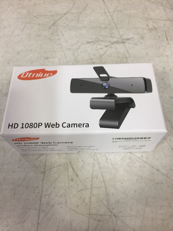 Photo 2 of Qtniue Webcam with Microphone and Privacy Cover, FHD Webcam 1080p, Desktop or Laptop and Smart TV USB Camera for Video Calling, Stereo Streaming and Online Classes 30FPS --FACTORY SEALED --