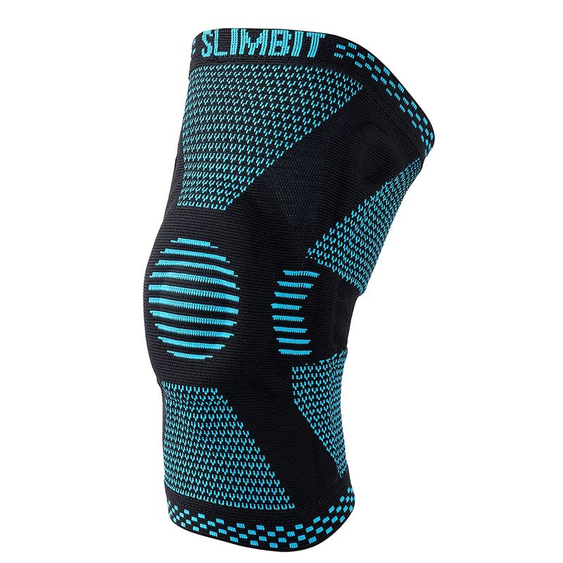 Photo 1 of  Professional Knee Brace - Knee Pain Compression Sleeve For Joint Stability & Support For Men/ Women - Designed With Gel Pads & Stabilizers for Sports Injury Relief, Meniscus (Blue, Large)