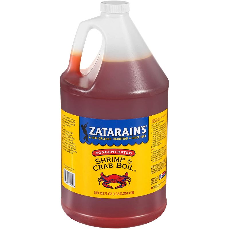 Photo 1 of Zatarain's Concentrated Shrimp & Crab Boil, 1 gal - One Gallon Bulk Container of Liquid Crab Boil to Add Flavor to Seafood, Potatoes, Corn, Vegetables and More (EXP MAR 12/24)
