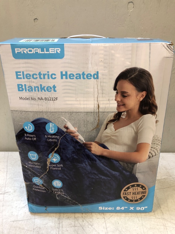 Photo 3 of Microlight to Berber Electric Blanket Throw-Secure Comfort Technology-84' X 90' ( USED ITEM )