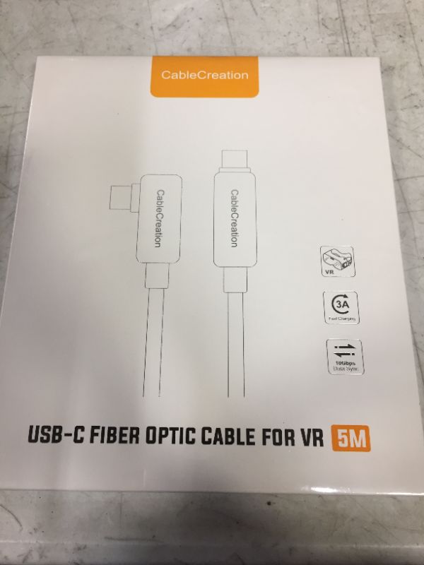 Photo 1 of CableCreation [Upgraded Version USB C Fiber Optic Link Cable 16FT, USB C 3.2 Gen2 Cable USB C to C 10 Gbps High Speed Data Compatible with Quest 2 Virtual Reality Headsets and Gaming PC
