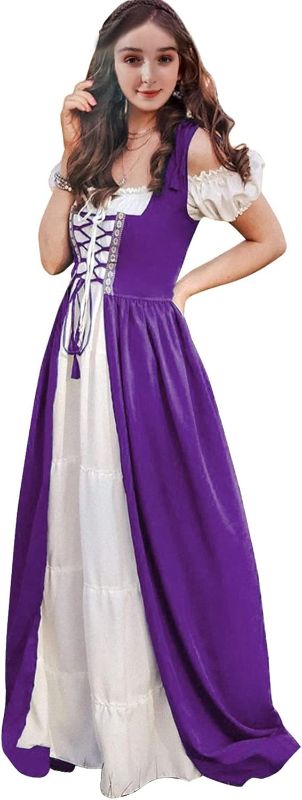 Photo 1 of Abaowedding Renaissance Dress Women Medieval Dress Medieval Costumes Women , Plum L/XL
