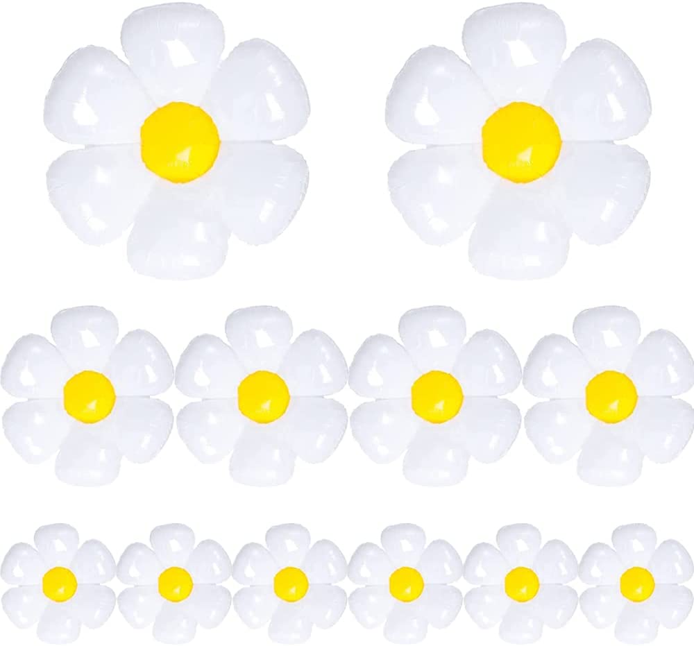 Photo 1 of 12Pcs Daisy Balloons,Daisy Party Decorations?Huge White Flower Balloons?Daisy Balloon Garland?Daisy Birthday Party Decorations for Baby Shower?Wedding?Spring Balloon Garland
