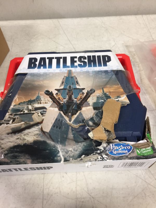 Photo 2 of Hasbro Gaming Battleship Classic Board Game, Strategy Game for Kids Ages 7 and Up, Fun Kids Game for 2 Players --PACKAGING DAMAGED ---