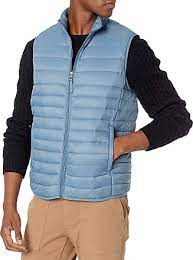 Photo 1 of Amazon Essentials Men's Lightweight Water-Resistant Packable Puffer Vest, Medium Blue, X-Large