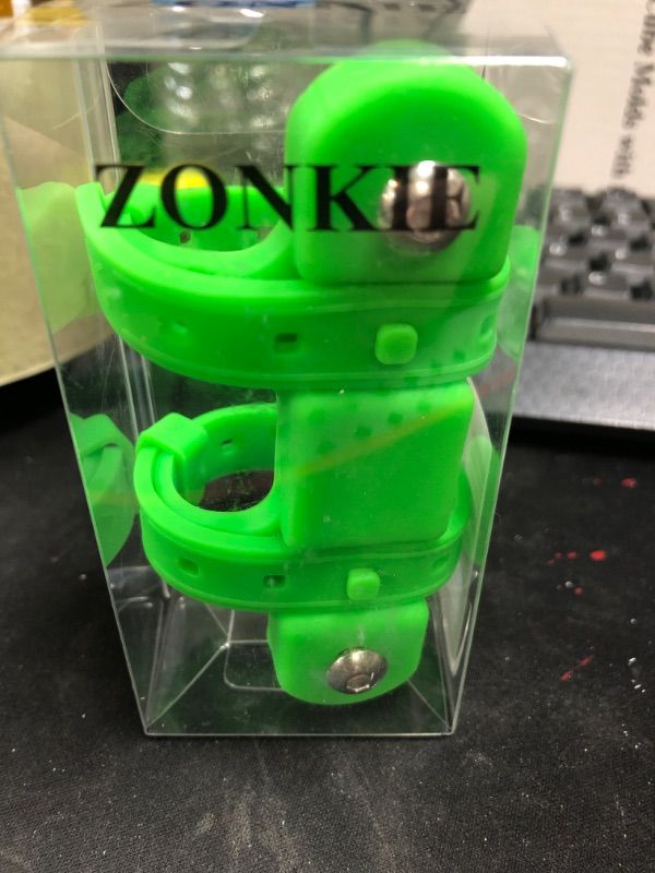 Photo 2 of ZONKIE Bike Bottle Cage Mounting Base, Cup Mounting Base for Many Kinds Bikes, Fits Most Stroller Drink Holder, Silicone Material, Many Colors are Available. Green
