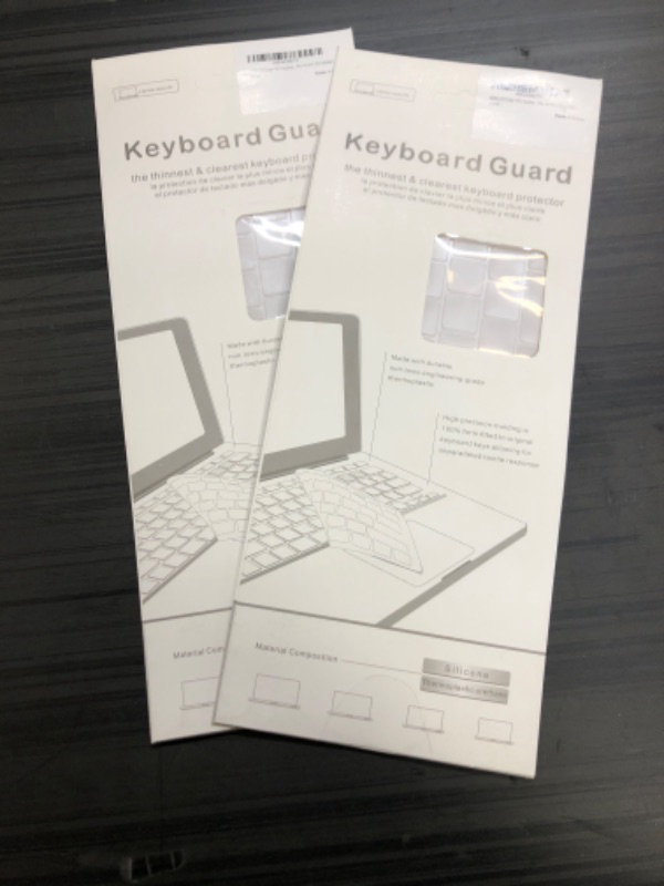 Photo 2 of 2 PACK--Clear TPU Keyboard Cover Compatible with MacBook Air 13.6” A2681 M2 2022 Released & MacBook Pro 16 inch 2021(A2485) & MacBook Pro 14 inch 2021(A2442)