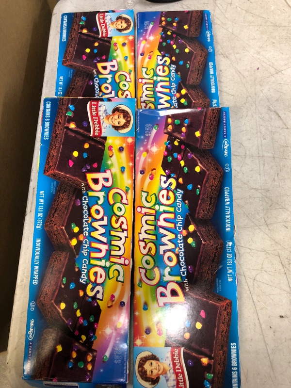 Photo 2 of 4 PACK (24 TOTAL)Little Debbie Cosmic Brownies
BEST BY 1/13/23
