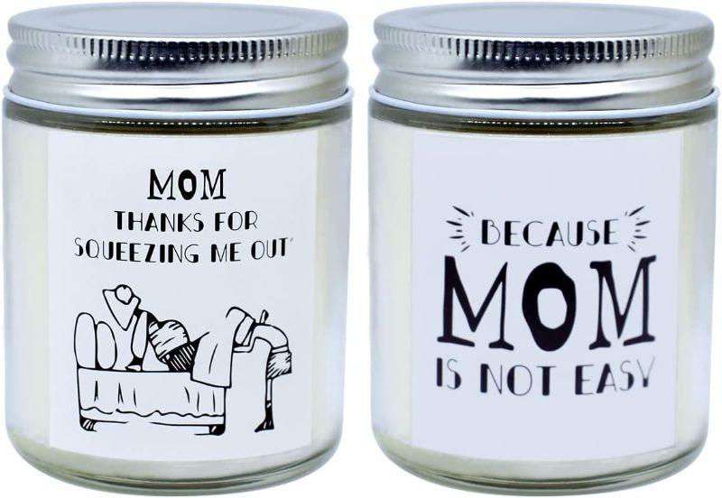 Photo 1 of 2 Pack 8oz Scented Candles for Mom, Lavender and Jasmine Soy Wax Aromatherapy Candles, Novelty Gift for Birthday Thanksgiving Christmas Mother's Day Gift