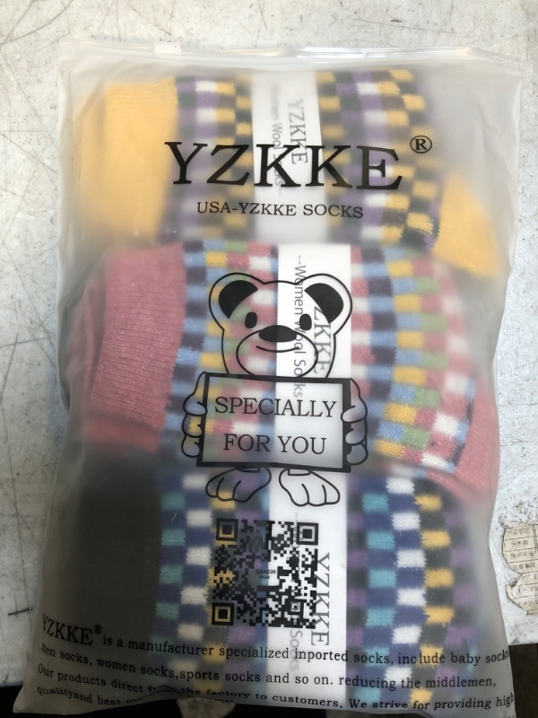 Photo 2 of YZKKE 5Pack Womens Vintage Winter Soft Warm Thick Cold Knit Wool Crew Socks, Multicolor, free size Q-23