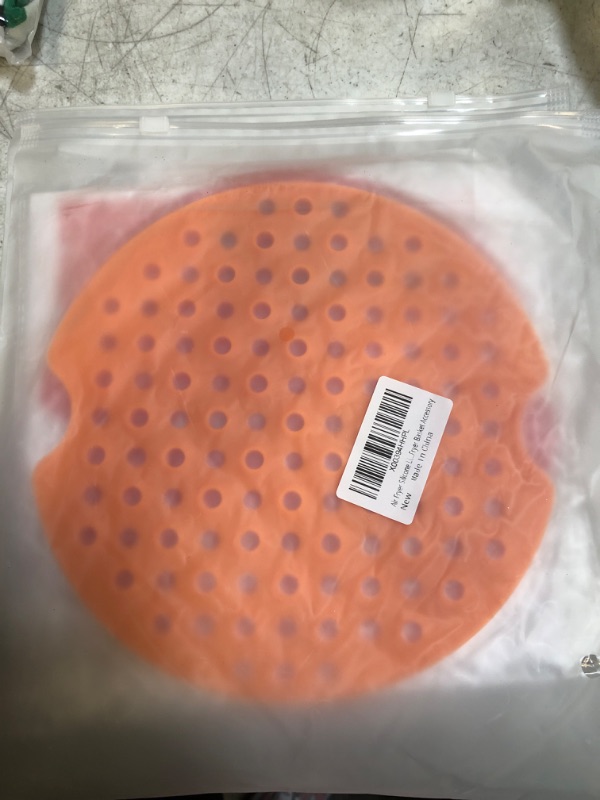 Photo 3 of Air Fryer Silicone Liners, Novel Concave And Convex Surface Design, 2 Pcs 8 inch Round Environmentally Friendly Reusable Food-Grade Air Fryer Silicone Liners, Non-Stick Air Fryer Basket Accessory