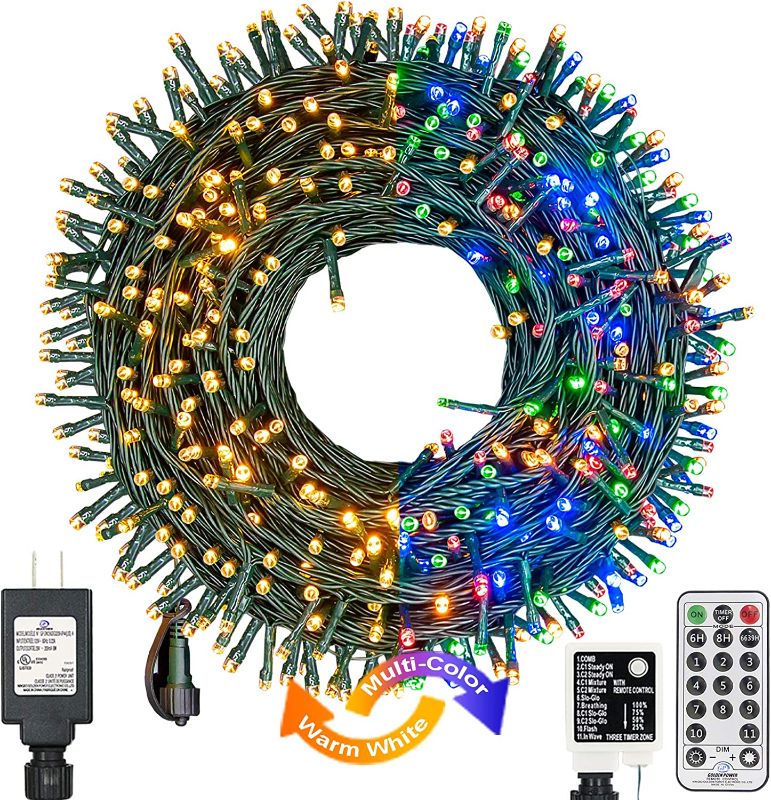 Photo 1 of Decute 300LED Christmas Tree Lights Outdoor Indoor String Lights 108FT Extendable