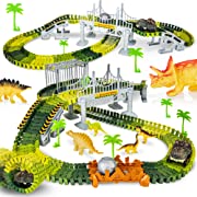 Photo 1 of Batlofty Dinosaur Toys Race Track, Flexible Track Playset, 