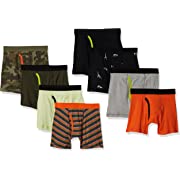 Photo 1 of Amazon Essentials Boys' Cotton Boxer Briefs Underwear, Pack of 8 Sz 8